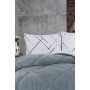 ETE HOMETEX ÇİFT KİŞİLİK LÜX WELSOFT YORGAN SETİ 195X215CM YANSIMA GRİ 8696474232009